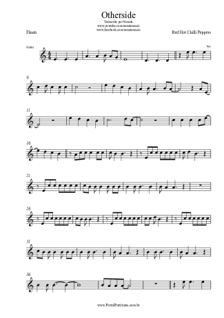 Red Hot Chili Peppers  score for Flute