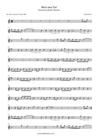 Renato Russo  score for Clarinet (Bb)