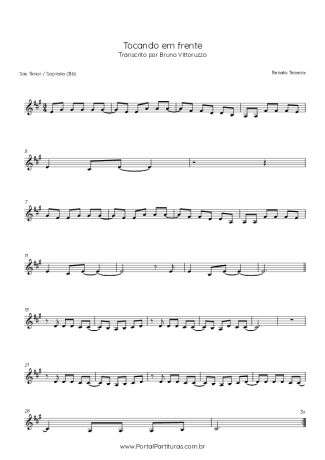 Renato Teixeira  score for Tenor Saxophone Soprano (Bb)