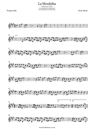 Ricky Martin La Mordidita score for Trumpet