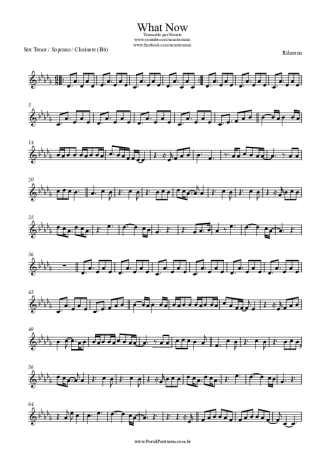 Rihanna What Now score for Tenor Saxophone Soprano (Bb)