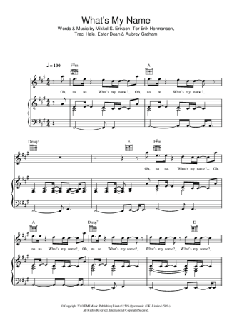 Rihanna  score for Piano