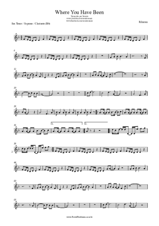 Rihanna  score for Clarinet (Bb)