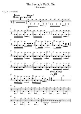 Rise Against  score for Drums