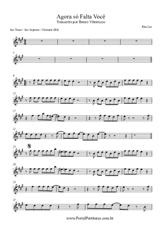 Rita Lee  score for Clarinet (Bb)