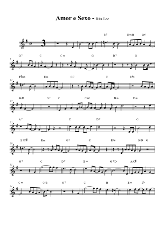 Rita Lee  score for Clarinet (Bb)