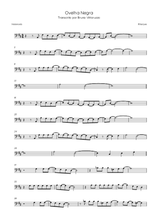 Rita Lee Ovelha Negra score for Cello