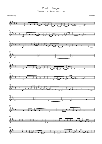 Rita Lee  score for Clarinet (C)