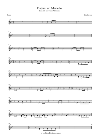 Rita Pavone  score for Flute