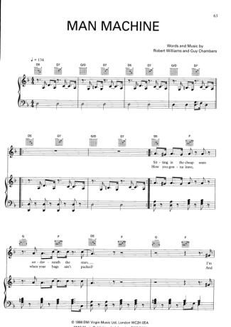 Robbie Williams  score for Piano