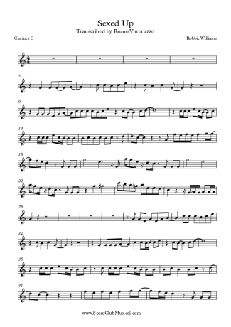 Robbie Williams  score for Clarinet (C)