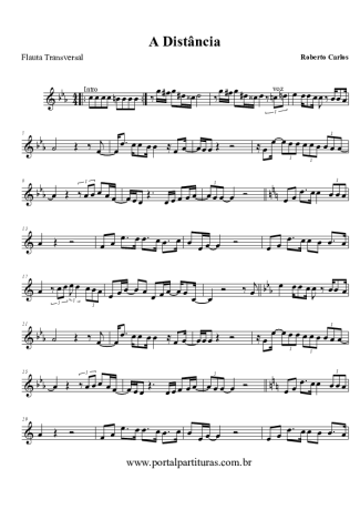 Roberto Carlos A Distância score for Flute