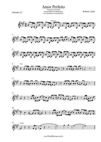 Roberto Carlos  score for Clarinet (C)