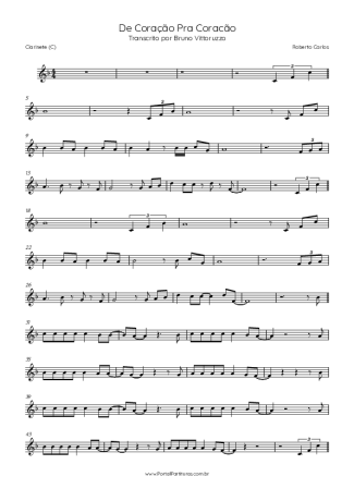 Roberto Carlos  score for Clarinet (C)