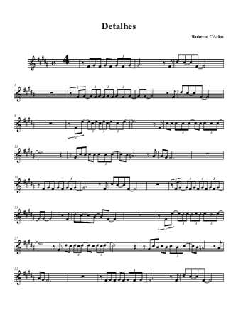 Roberto Carlos Detalhes score for Clarinet (Bb)