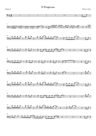 Roberto Carlos O Progresso score for Cello