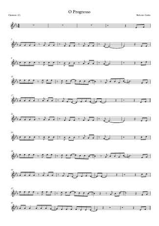 Roberto Carlos O Progresso score for Clarinet (C)