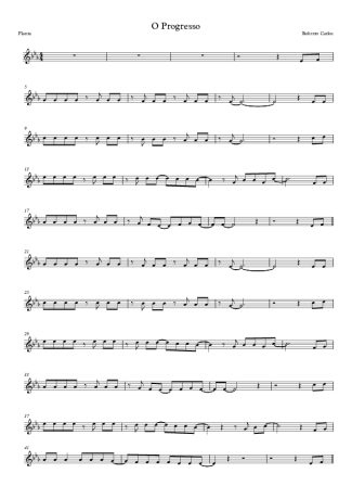 Roberto Carlos O Progresso score for Flute