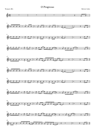 Roberto Carlos O Progresso score for Trumpet