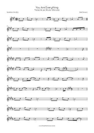 Rod Stewart You Are Everything score for Alto Saxophone