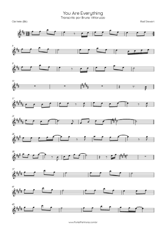 Rod Stewart You Are Everything score for Clarinet (Bb)