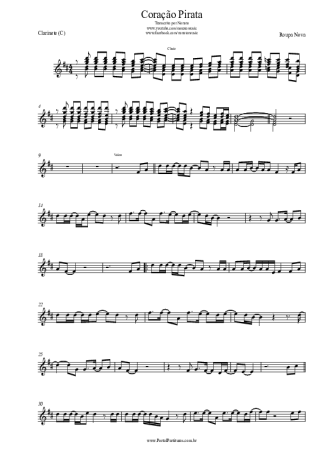 Roupa Nova  score for Clarinet (C)