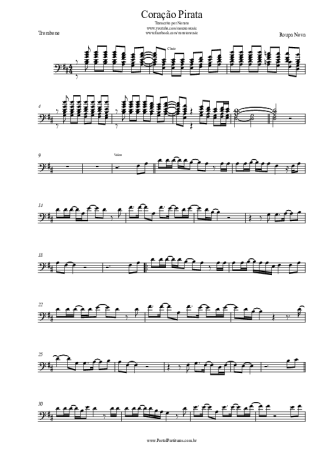 Roupa Nova Coração Pirata score for Trombone