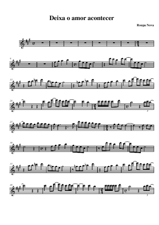 Roupa Nova  score for Alto Saxophone