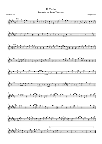 Roupa Nova  score for Alto Saxophone