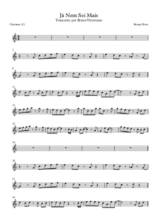 Roupa Nova  score for Clarinet (C)