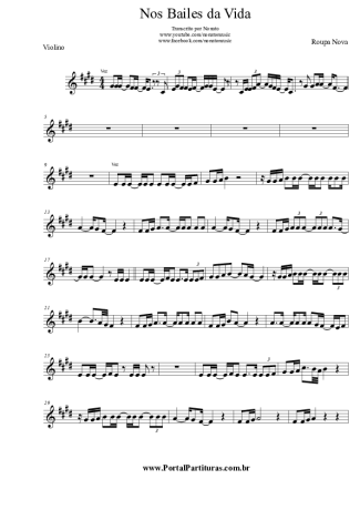 Roupa Nova  score for Violin