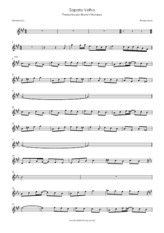 Roupa Nova Sapato Velho score for Clarinet (C)