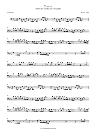 Roupa Nova Sonho score for Trombone