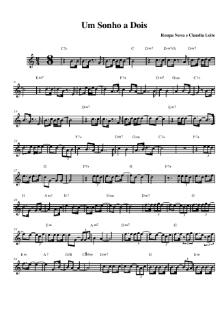 Roupa Nova  score for Alto Saxophone