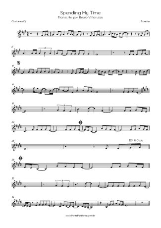 Roxette  score for Clarinet (C)