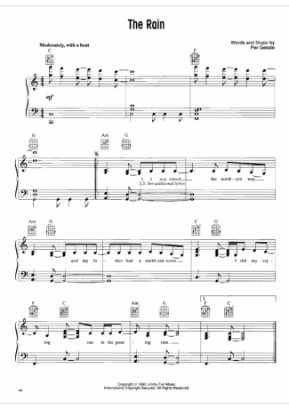 Roxette  score for Piano