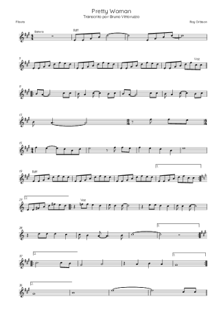 Roy Orbison  score for Flute