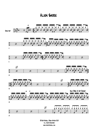 Rush Alien Shore score for Drums