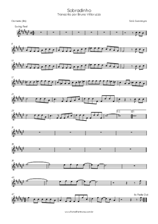 Sá e Guarabyra Sobradinho score for Clarinet (Bb)