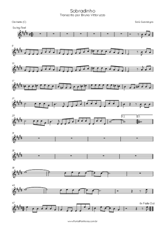 Sá e Guarabyra Sobradinho score for Clarinet (C)