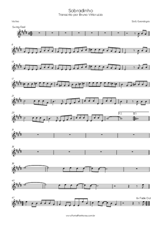 Sá e Guarabyra Sobradinho score for Violin