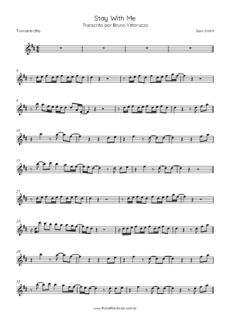 Sam Smith  score for Trumpet