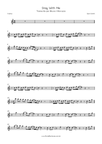 Sam Smith  score for Violin