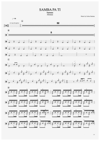 Santana Samba Pa Ti score for Drums