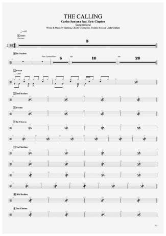 Santana The Calling score for Drums