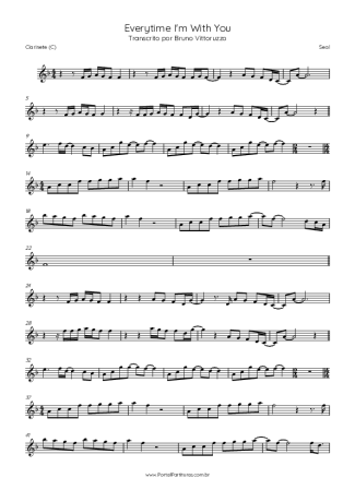 Seal Everytime I´m With You score for Clarinet (C)