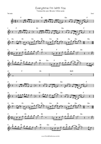 Seal Everytime I´m With You score for Keyboard