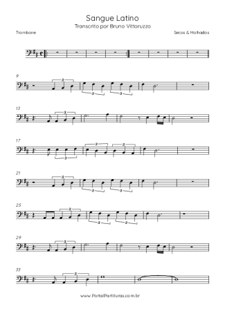 Secos e Molhados Sangue Latino score for Trombone