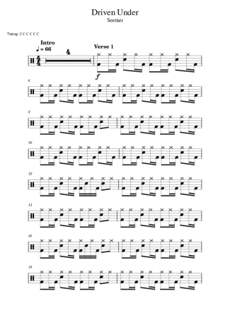 Seether  score for Drums