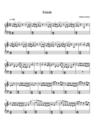 Selena Gomez Fetish score for Piano